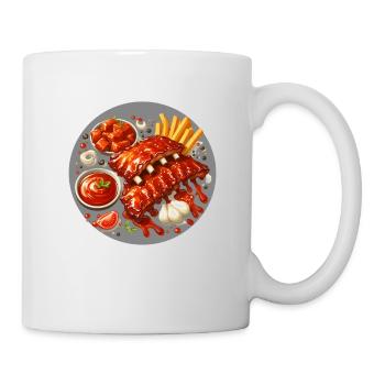 Délicieuses côtes levées au barbecue - Mug blanc - blanc - Droite