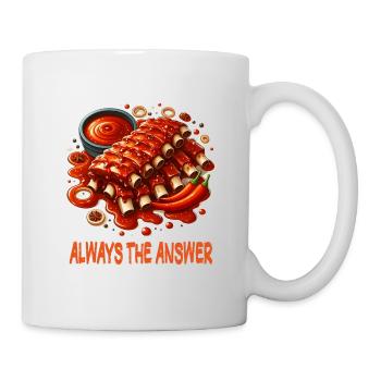 Délicieuses côtes levées au barbecue - Mug blanc - blanc - Droite