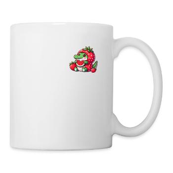 Crocodile en costume de pastèque - Mug blanc - blanc - Droite