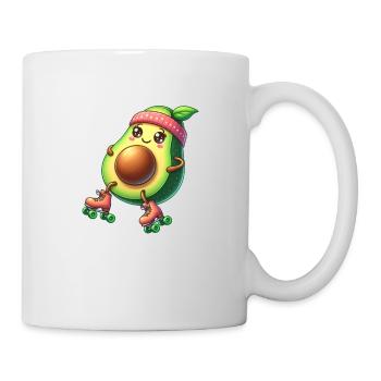 Avocado on roller skates - Mug - white - Right