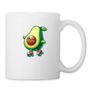 Avocado on roller skates - Mug - white - Right
