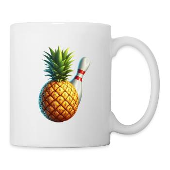 Bowling ball and pineapple - Mug - white - Right