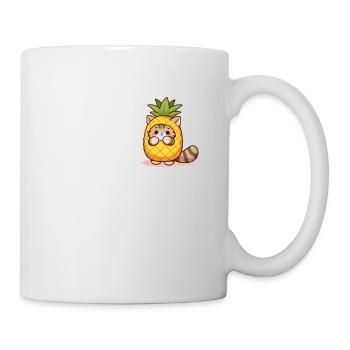 Niedliche Katze im Ananas-Kostüm - Tasse - Weiß - Rechts