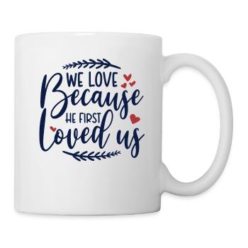 Dieu Jésus nous aime moi toi - Mug blanc - blanc - Droite