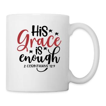 La grâce de Dieu est suffisante Dieu Jésus Grâce Verset biblique - Mug blanc - blanc - Droite