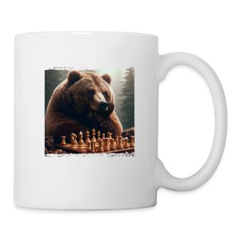 Chess Playing Bear - Mug - white - Right