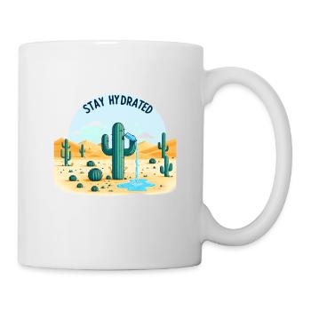 Hydrating cactus in the desert - Mug - white - Right