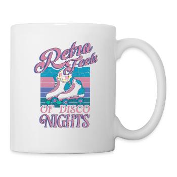 Rollerskater Party Retro Feels Of Disco Night Gift - Mug - white - Right