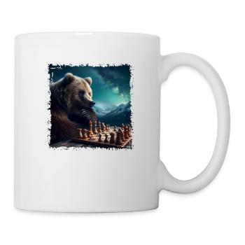 Chess Playing Bear - Mug - white - Right