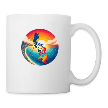 Coucher de soleil sur les Philippines - Mug blanc - blanc - Droite