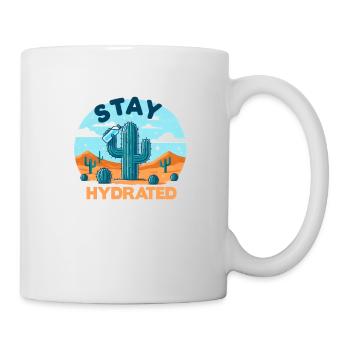 Kaktus in der Wüste - Tasse - Weiß - Rechts
