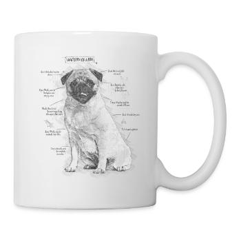 Anatomy of a Pug - Mug - white - Right