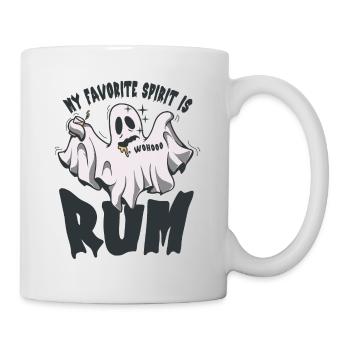 Meine Lieblingsspirituose ist Rum - Tasse - Weiß - Rechts