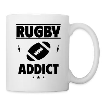 Rugby addict - Mug - white - Right
