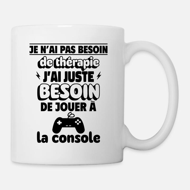 besoin de console,geek,gameur,gaming - Mug blanc - blanc