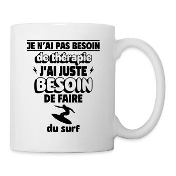 besoin de surf - Mug blanc - blanc - Droite