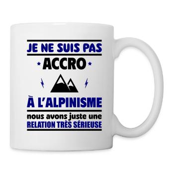 Je ne suis pas accro à l alpinisme - Mug blanc - blanc - Droite