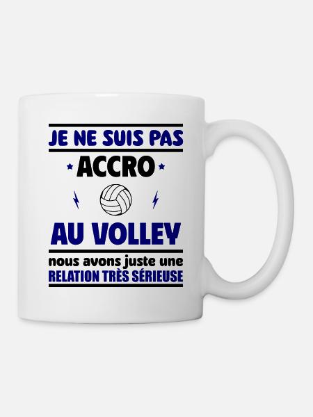 Je ne suis pas accro au volley - Mug blanc - blanc