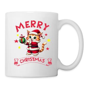 Merry Christmas Catmas kitty x-mas last minute - Tasse - Weiß - Rechts
