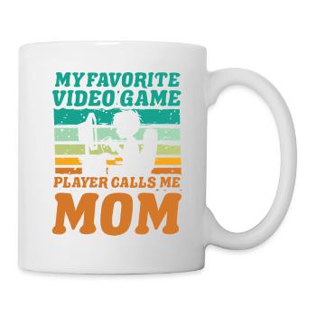 Mein Lieblings-Videospielspieler nennt mich Mama - Tasse - Weiß - Rechts
