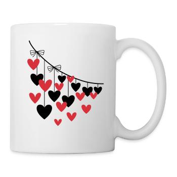 Heart Garland Many Hearts - Mug - white - Right