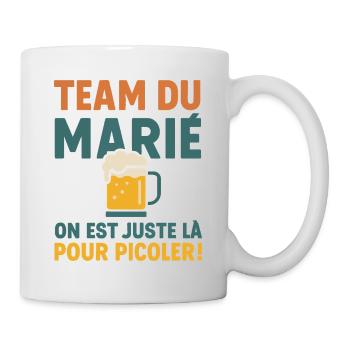 team du marié EVG enterrement de vie de garçon - Mug blanc - blanc - Droite