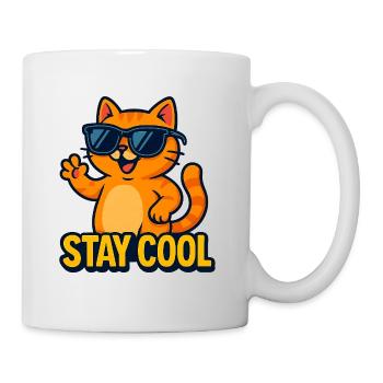 Stay Cool Cat - Cool Cat with Sunglasses - Mug - white - Right