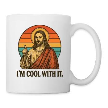 Rainbow Jesus – I'm Cool With It - Mug - white - Right