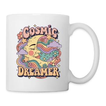Psychedelisch Retro – Cosmic Dreamer - Tasse - Weiß - Rechts