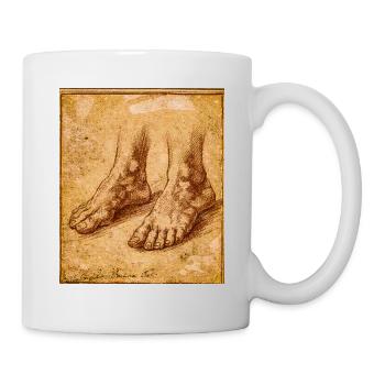Antique Feet Zeichnung - Tasse - Weiß - Rechts