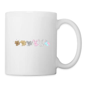 Symbole Tiere Hunde Hasen Einhorn - Tasse - Weiß - Rechts