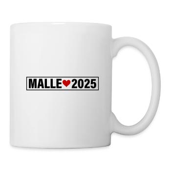 Malle 2025 Liebe Herz Mallorca - Tasse - Weiß - Rechts