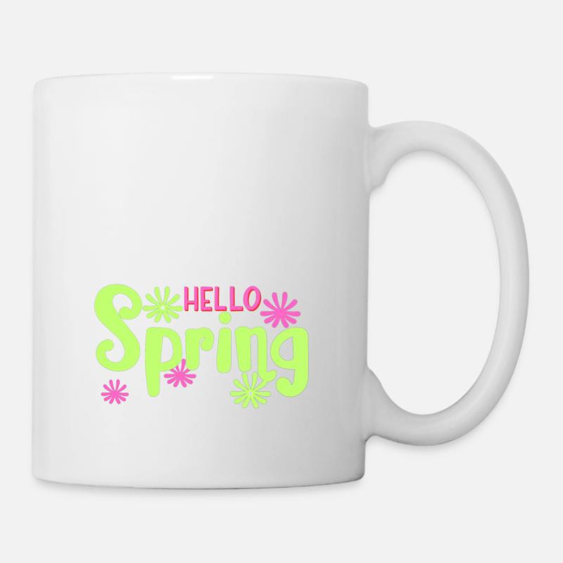 Hallo Frühling - Tasse - Weiß