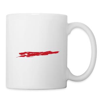 Farbkleckse Kleckse Farbspritzer Maler Geschenk - Tasse - Weiß - Rechts