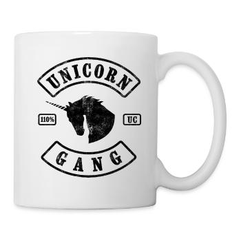 EINHORN, UNICORN GANG VINTAGE USED LOOK - Tasse - Weiß - Rechts