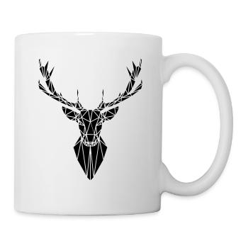 Hirsch - Tasse - Weiß - Rechts