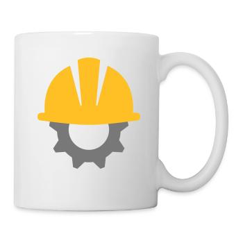 Casque de génie cadeau sécurité sur chantier - Mug blanc - blanc - Droite