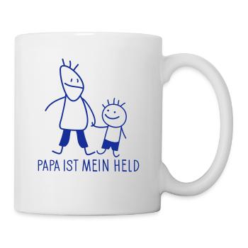 Mein Held - Tasse - Weiß - Rechts
