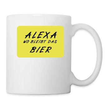 Bier - Tasse - Weiß - Rechts