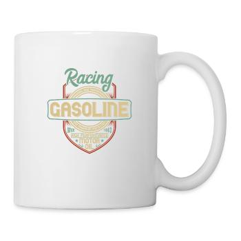 Motorrad Shirt - Tasse - Weiß - Rechts