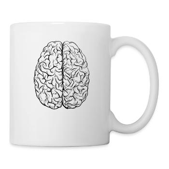 Gehirn black - Tasse - Weiß - Rechts