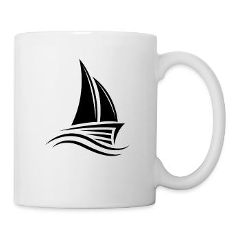 Sailboat sailing boat 3 black - Mug - white - Right