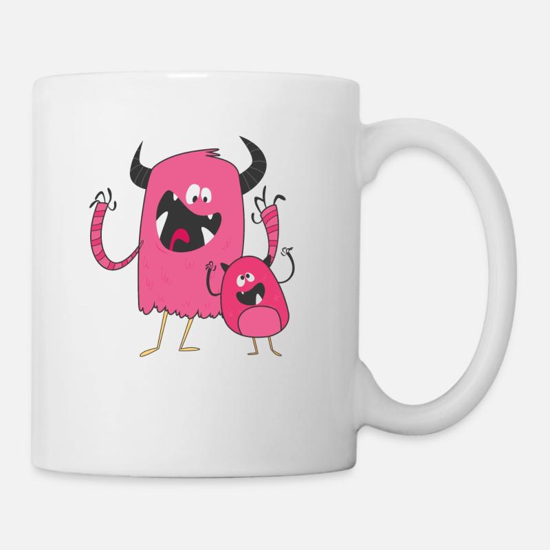 Big monster little monster pink hoerner - Mug - white