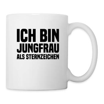 Je suis la Vierge comme un signe d'étoile noir - Mug blanc - blanc - Droite