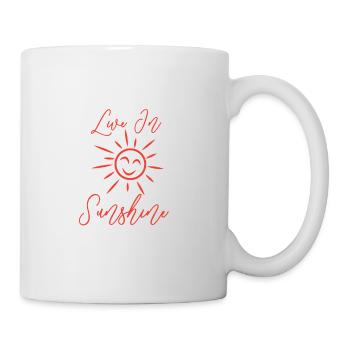 Vivre au soleil // soleil, été, vacances, mer - Mug blanc - blanc - Droite