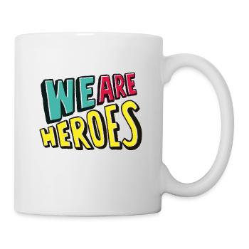 We are heroes colorful - Mug - white - Right