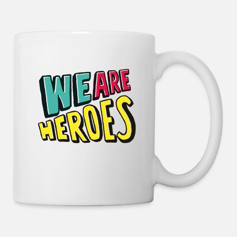 We are Heroes bunt - Tasse - Weiß
