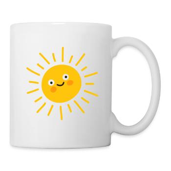 Sommer, Sonne, Sonnenschein, Urlaub, Sonnenstrahl - Tasse - Weiß - Rechts