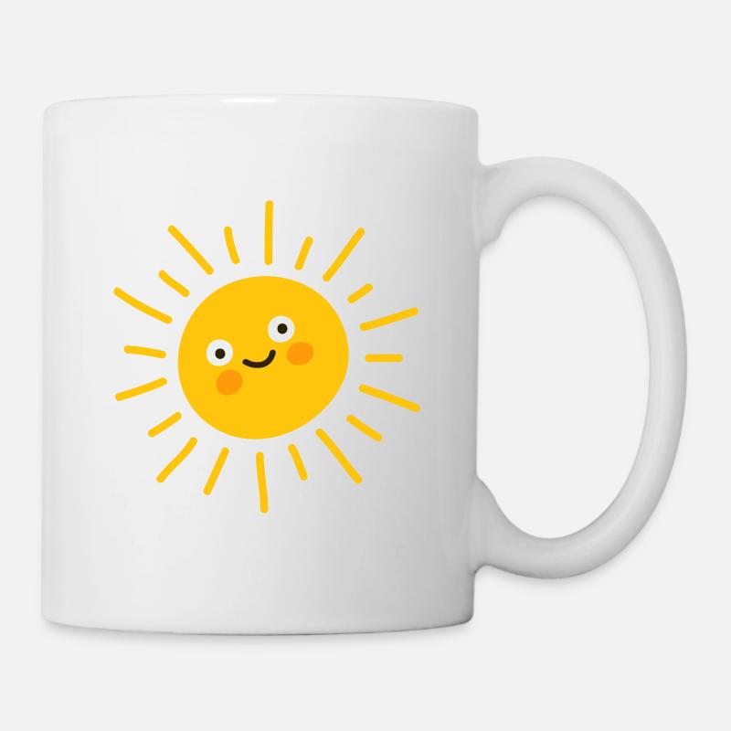 Sommer, Sonne, Sonnenschein, Urlaub, Sonnenstrahl - Tasse - Weiß