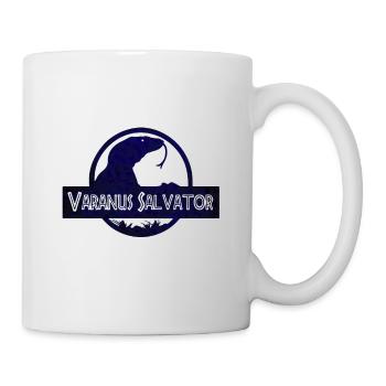 Varanus salvator // Bindenwaran, Echsen - Tasse - Weiß - Rechts